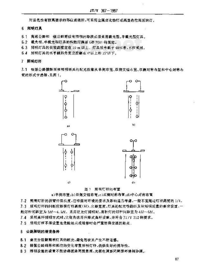 JT/T 367-1997 公路照明技术条件