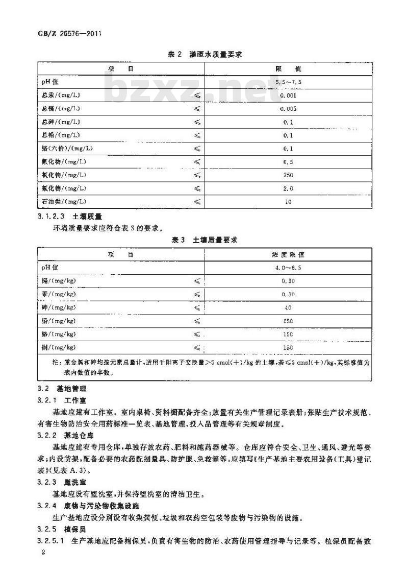 GBZ 26576-2011 茶叶生产技术规范
