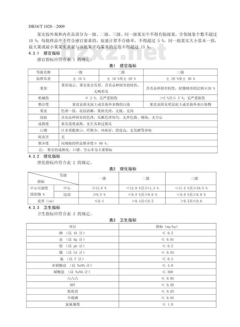 DB34/T 1028-2009 小型西瓜