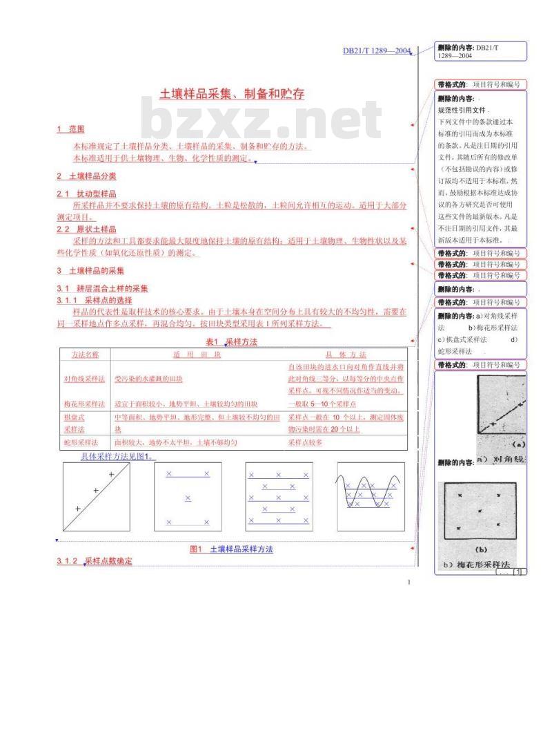 DB21/T 1289-2004 土壤样品采集、制备和贮存