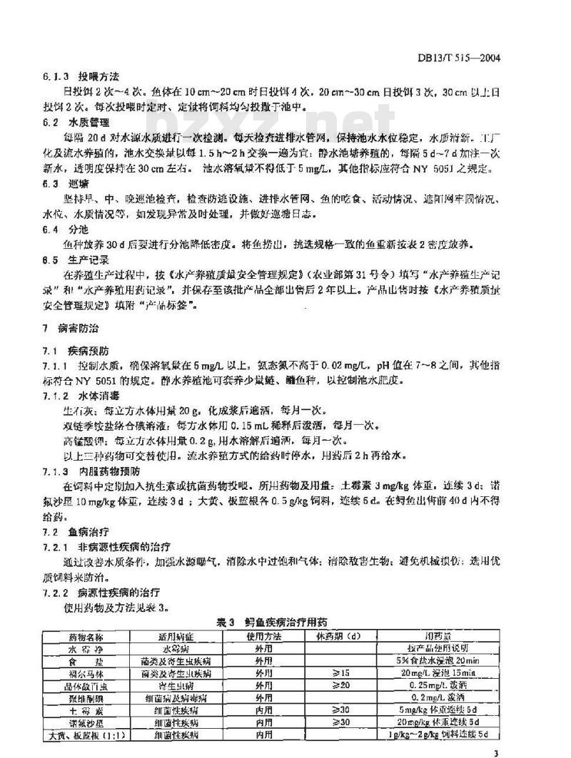 DB13/T 516-2004 中华鳖人工饲养技术规程