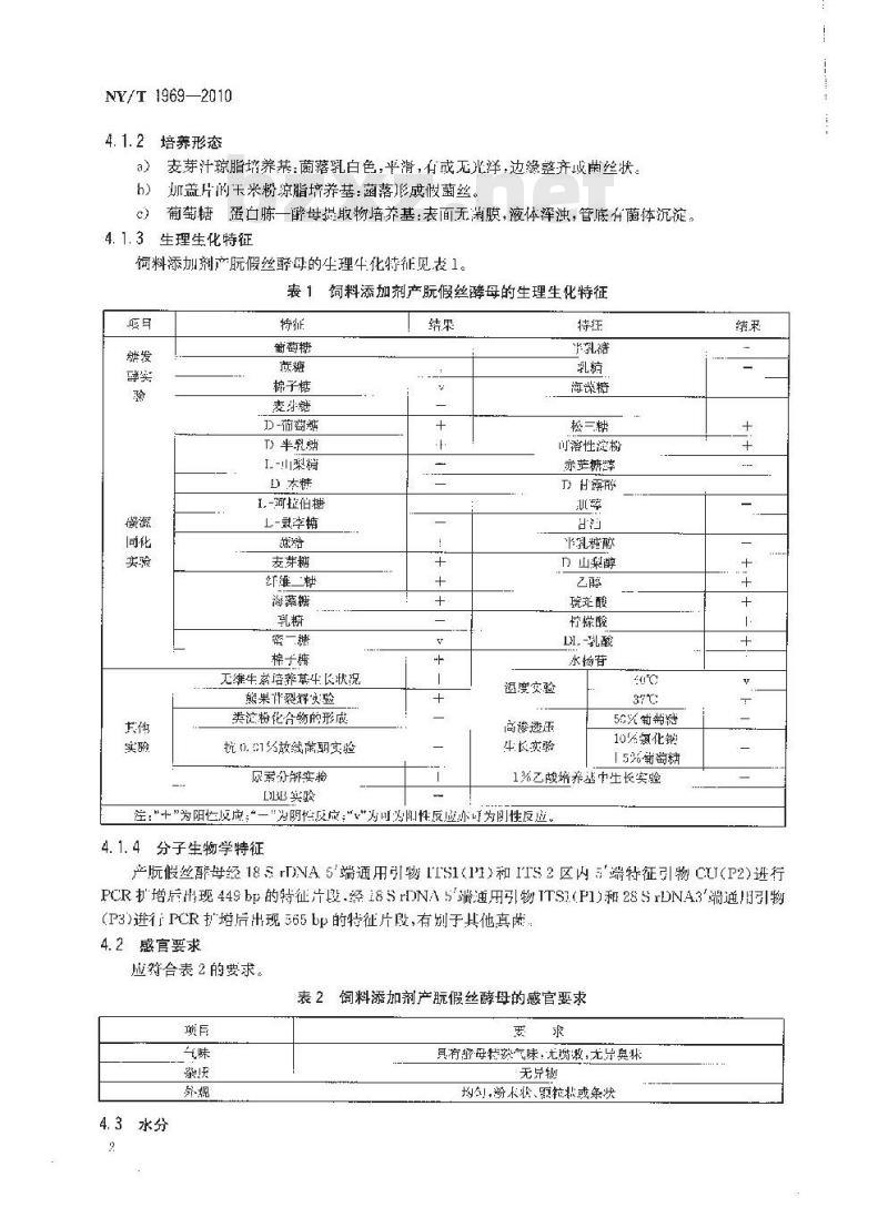 NY/T 1969-2010 饲料添加剂 产朊假丝酵母