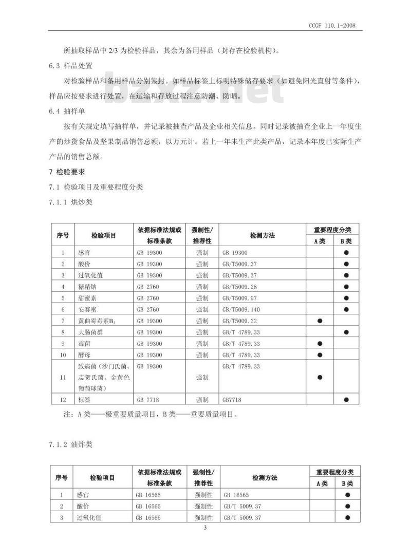CCGF 110-2008 炒货食品及坚果制品