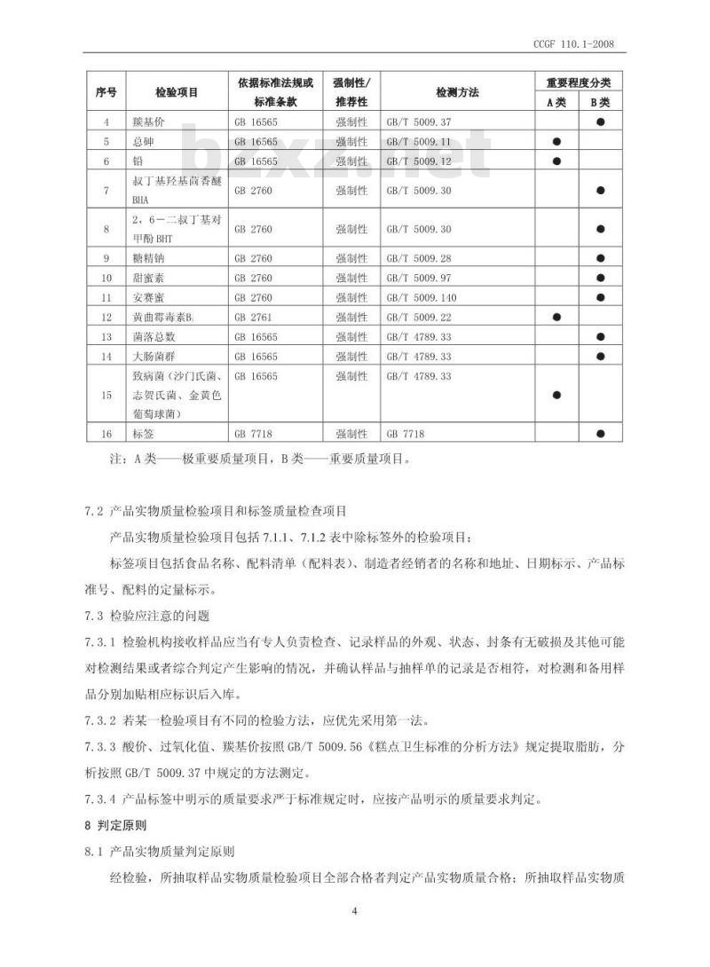 CCGF 110-2008 炒货食品及坚果制品