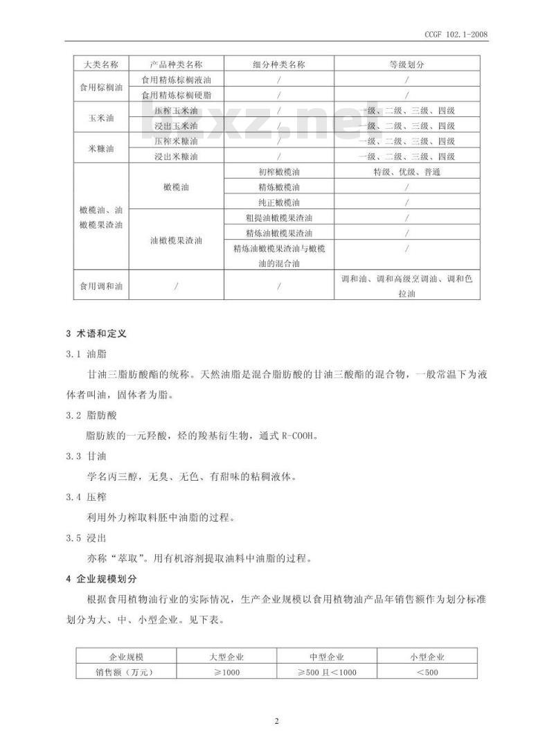 CCGF 102.1-2008 食用植物油