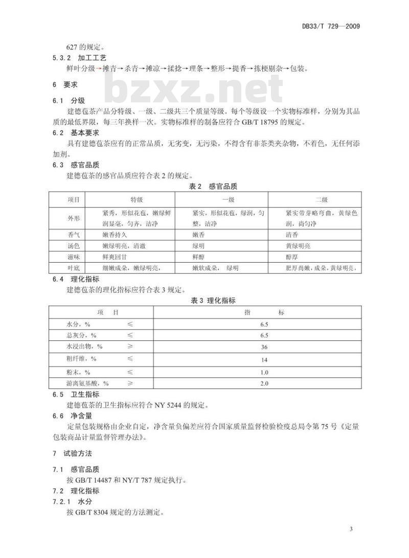 DB 33/T 729-2009 地理标志产品 建德苞茶