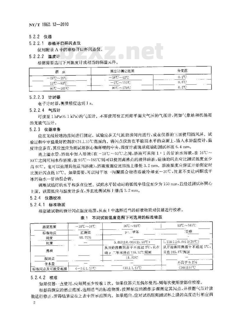NY/T 1860.12-2010 农药理化性质测定试验导则 第12部分：燃点