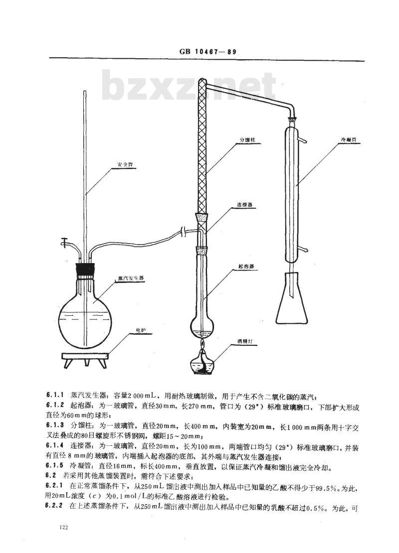 GB 10467-1989 水果和蔬菜产品中挥发性酸度的测定方法