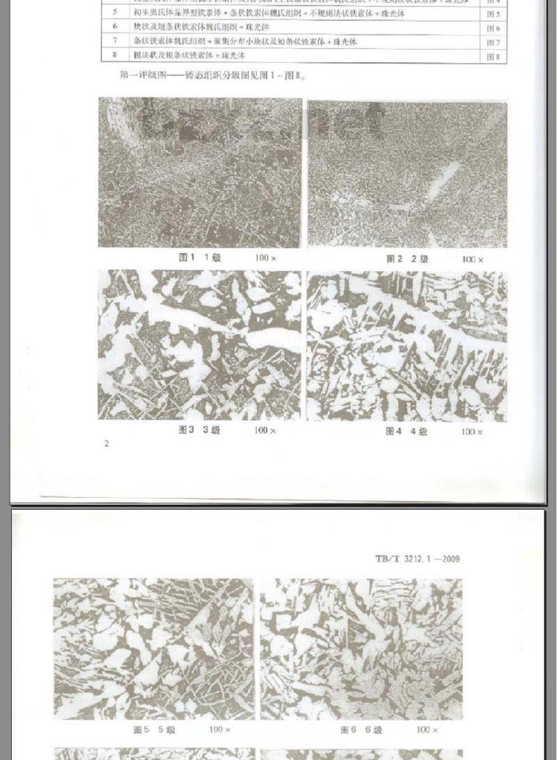 TB/T 3212.1-2009 机车车辆用低合金铸钢金相组织检验图谱 第1部分：B级铸钢、B 级铸钢
