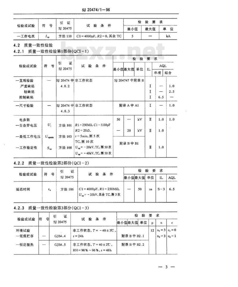 SJ 20474.1-1996 RQ-06型冷阴极触发管详细规范