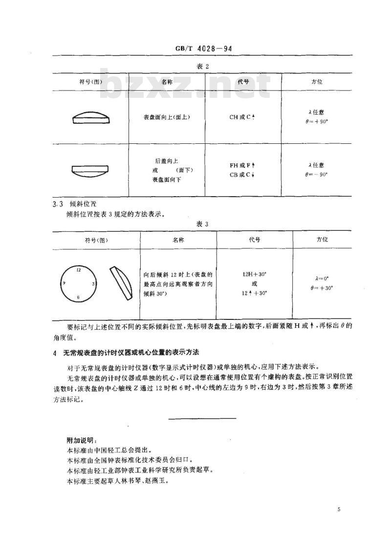 GB 40280-1994 计时仪器的检验位置标记
