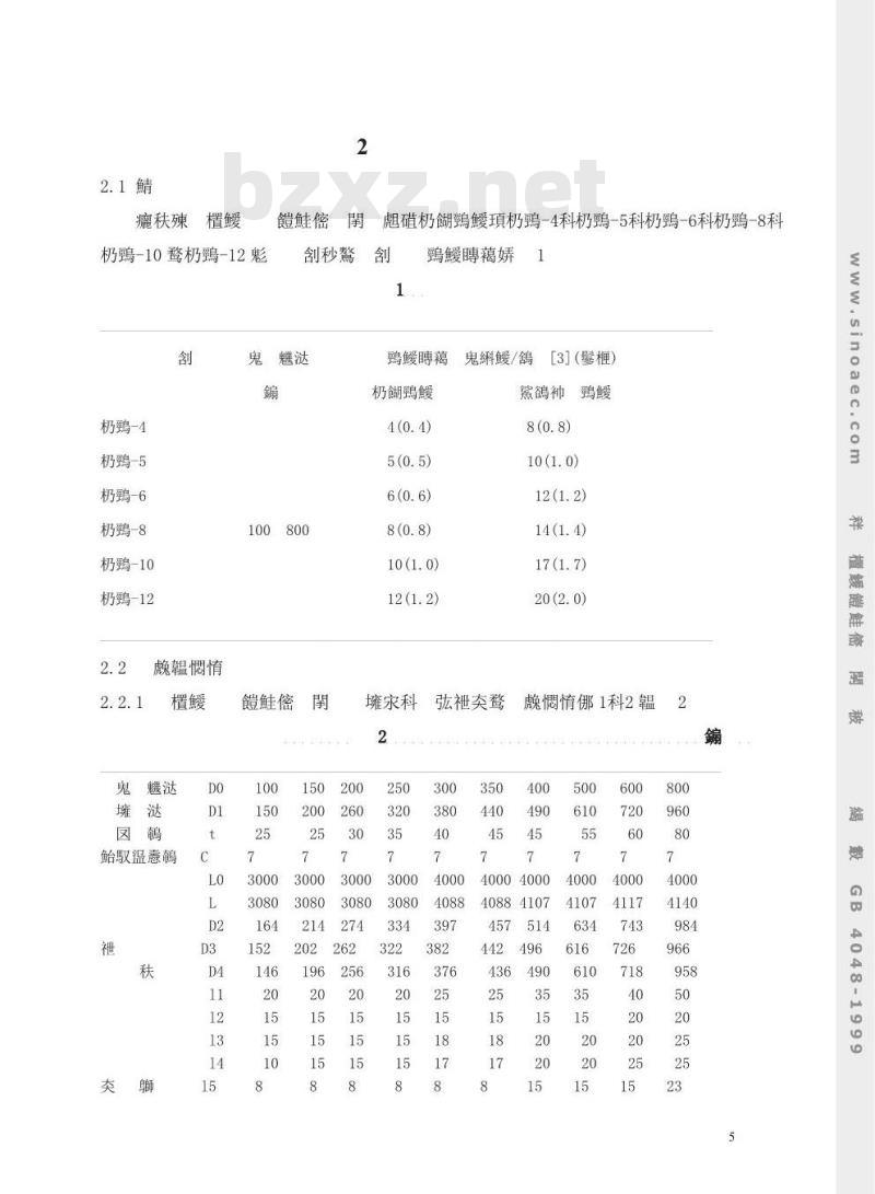 GB 4048-1999 自应力混凝土输水管