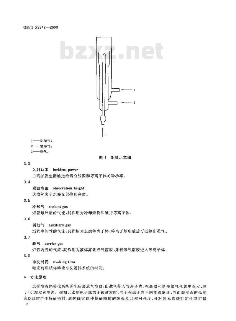 GB/T 23942-2009  化学试剂 电感耦合等离子体原子发射光谱法通则