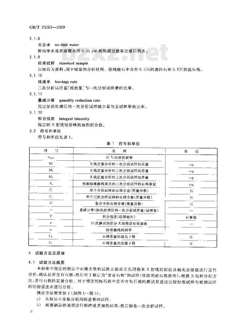 GB/T 23263-2009  制品中石棉含量测定方法