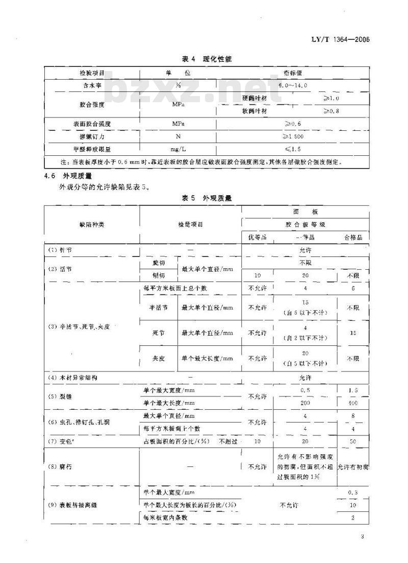 LY/T 1364-2006 铁路客车用胶合板