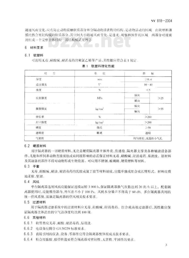 NY 818-2004 猪用饲养隔离器