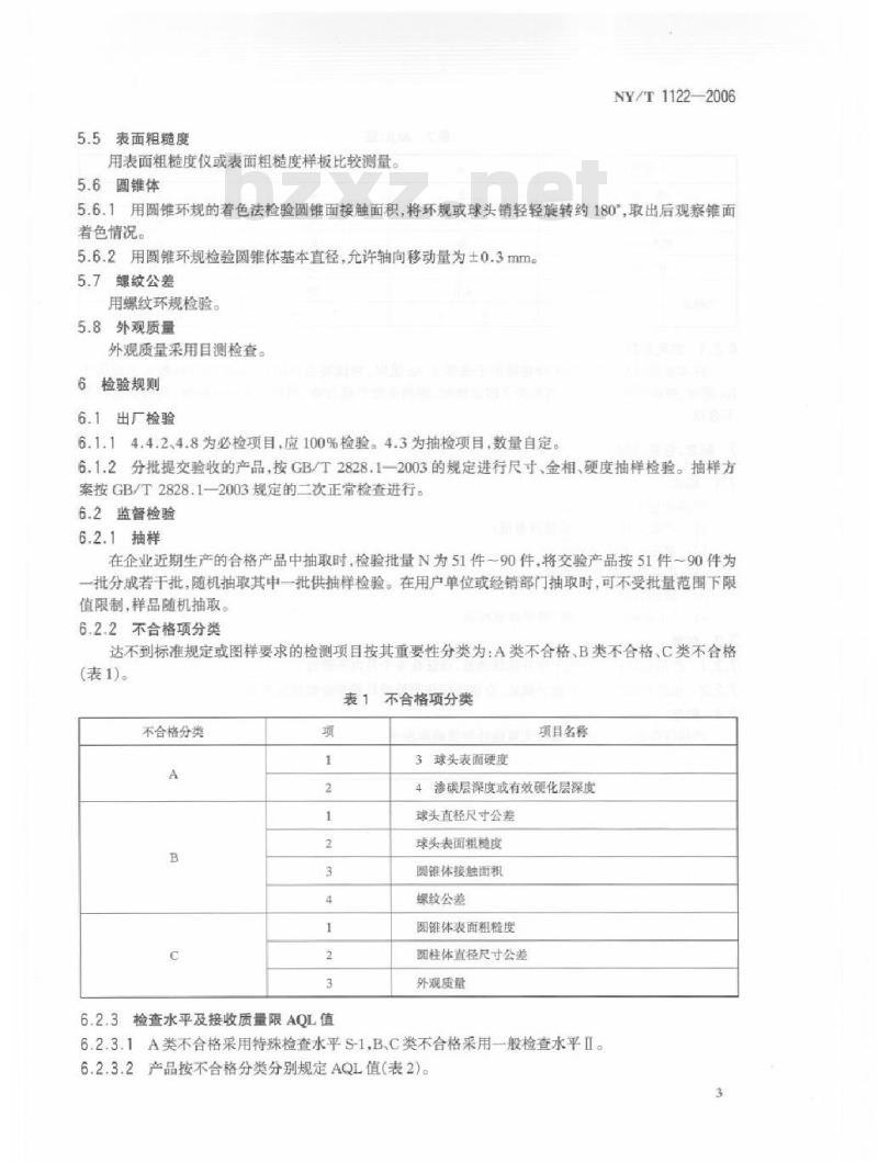 NY/T 1122-2006 轮式拖拉机转向系 球头销