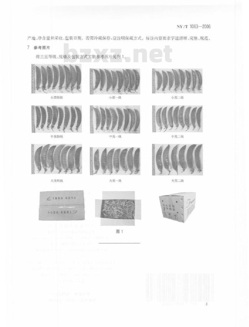 NY/T 1063-2006 荷兰豆等级规格