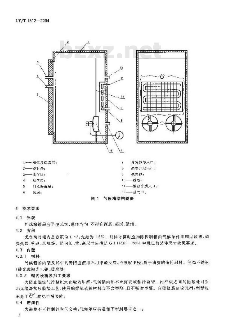 LY/T 1612-2004 甲醛释放量检测用1m3气候箱
