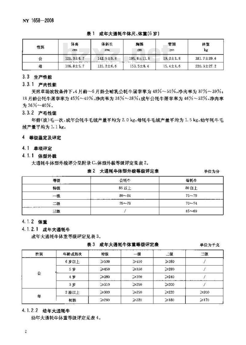 NY 1658-2008 大通牦牛