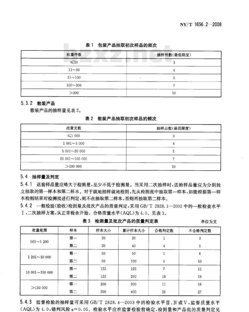 NY/T 1656.2-2008 花卉检验技术规范 第2部分：切花检验