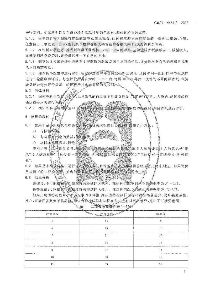 GB/T 14454.2-2008 香料 香气评定法