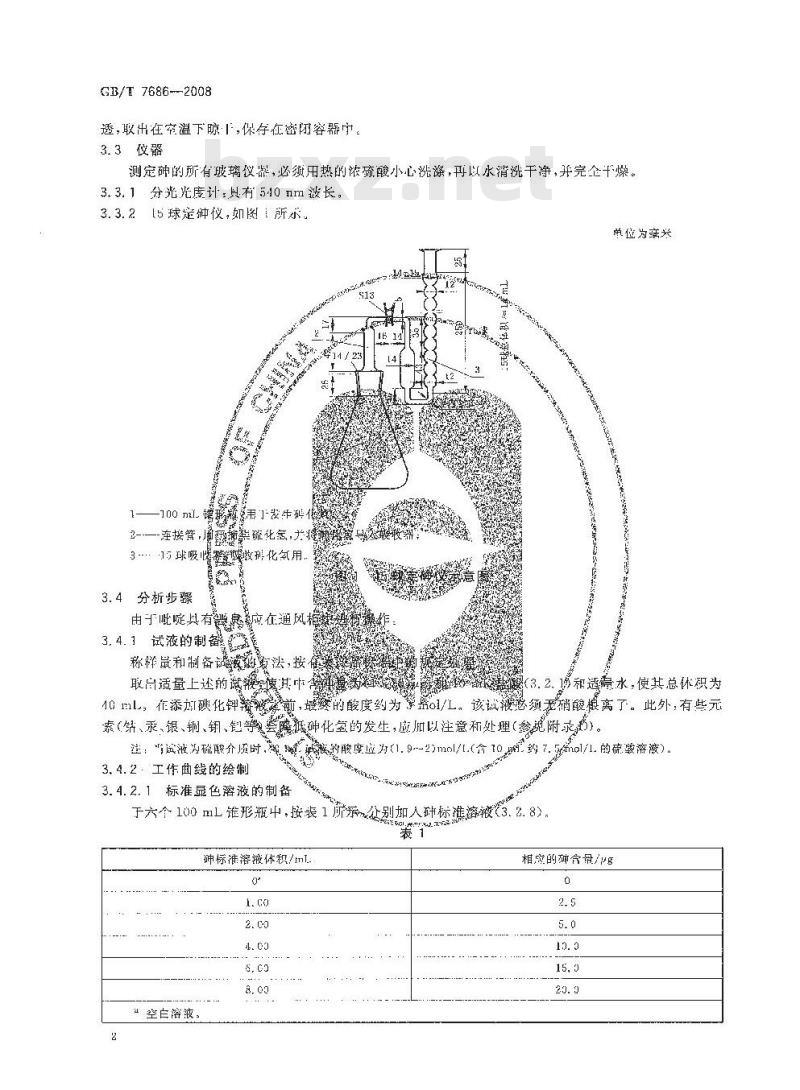 GB/T 7686-2008 化工产品中砷含量测定的通用方法