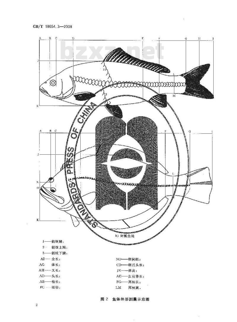 GB/T 18654.3-2008 养殖鱼类种质检验 第3部分: 性状测定