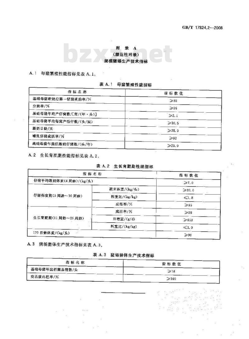 GB/T 17824.2-2008 规模猪场生产技术规程