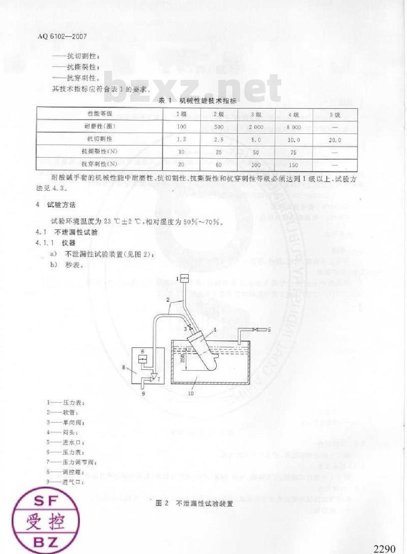 AQ 6102-2007 耐酸(碱)手套