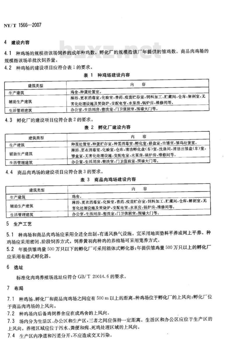 NY/T 1566-2007 标准化肉鸡养殖场建设规范
