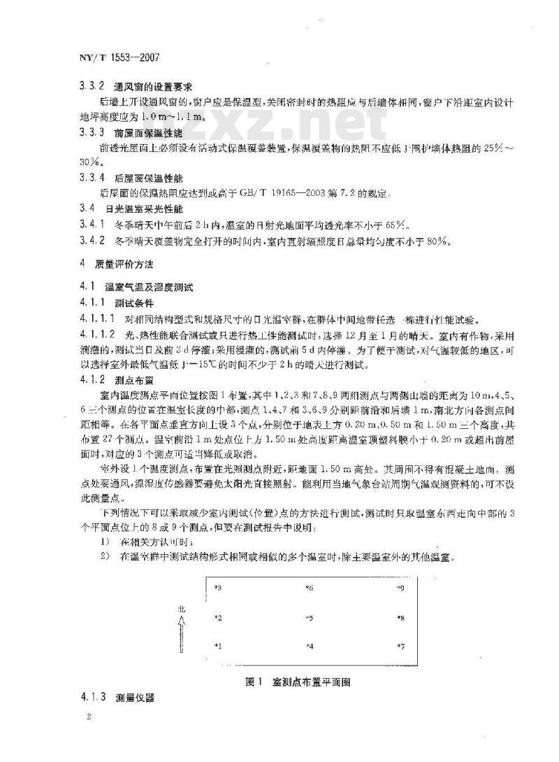 NY/T 1553-2007 日光温室效能评价规范