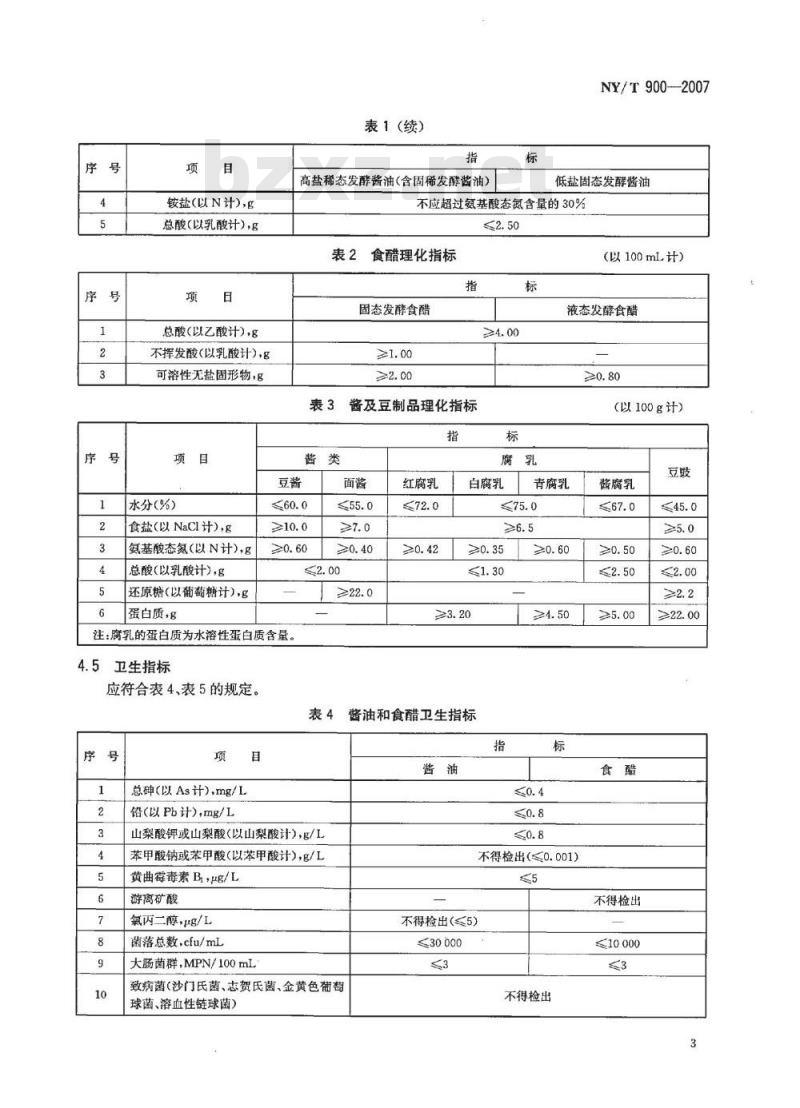 NY/T 900-2007 绿色食品 发酵调味品