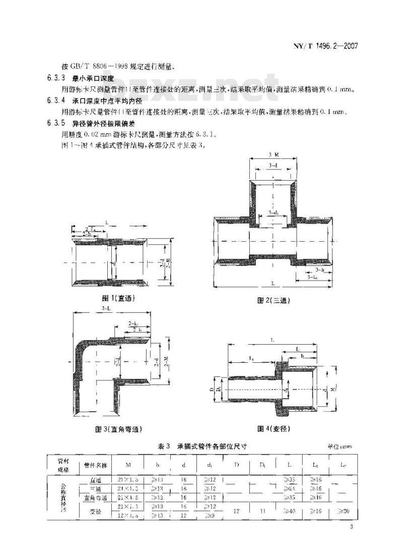NY/T 1496.2-2007 农村户用沼气输气系统 第2部分:塑料管件