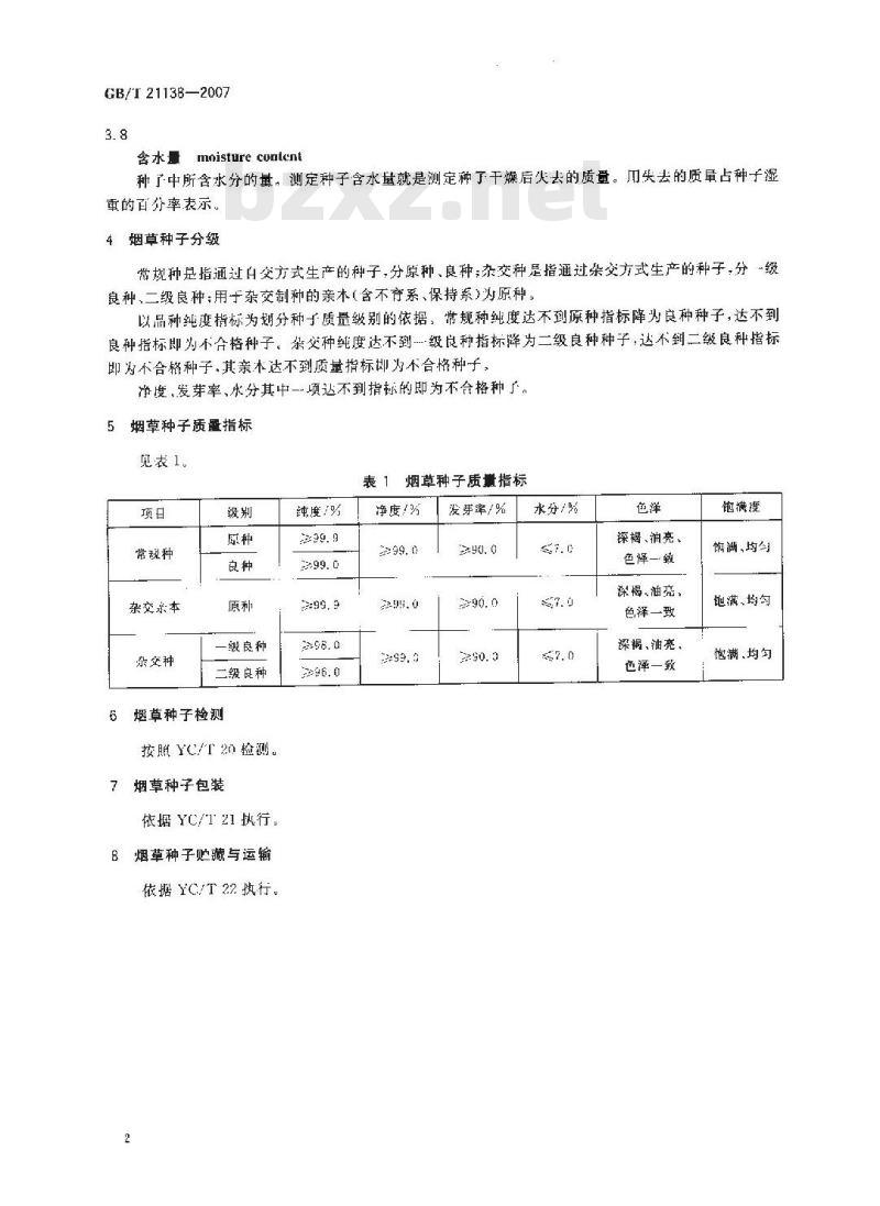 GB/T 21138-2007 烟草种子