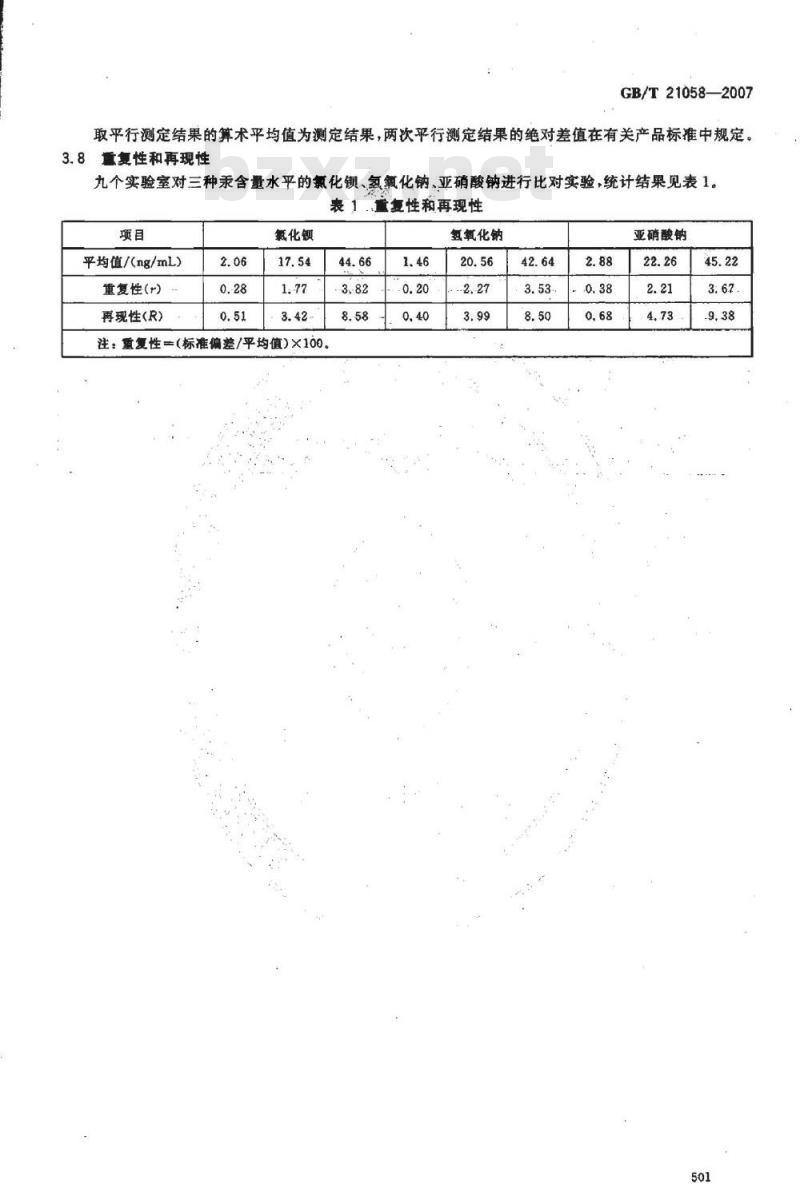 GB/T 21058-2007 无机化工产品中汞含量测定的通用方法 无火焰原子吸收光谱法