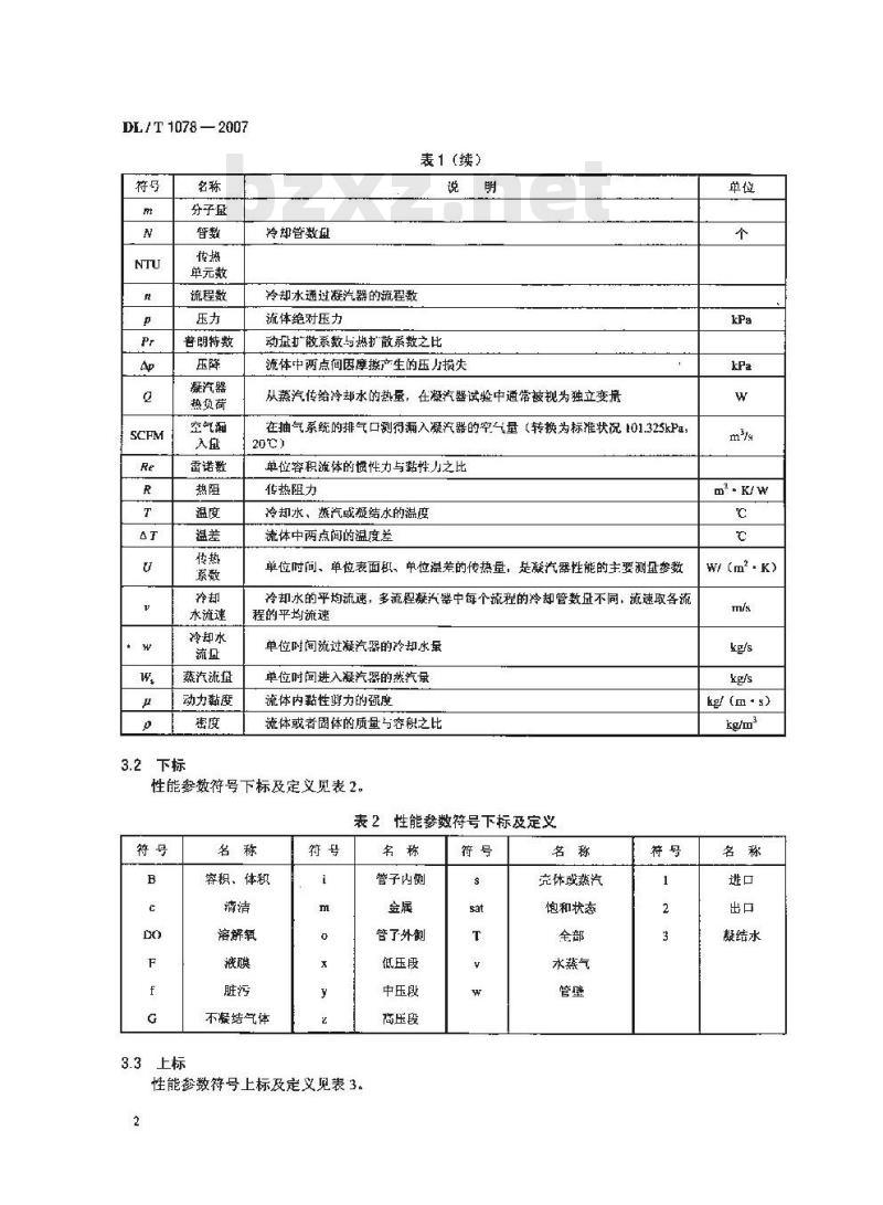 DL/T 1078-2007 表面式凝汽器运行性能试验规程