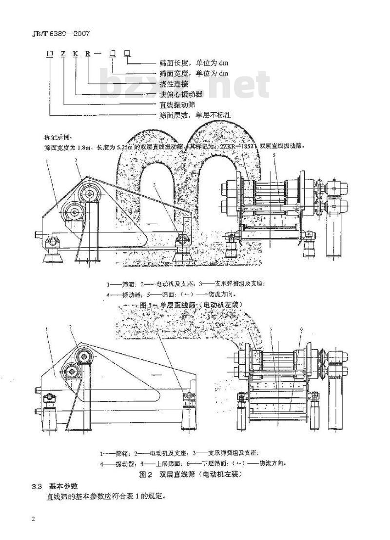 JB/T 6389-2007 ZKR型直线振动筛