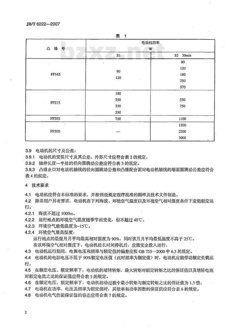 JB/T 6222-2007 三相盘式制动异步电动机