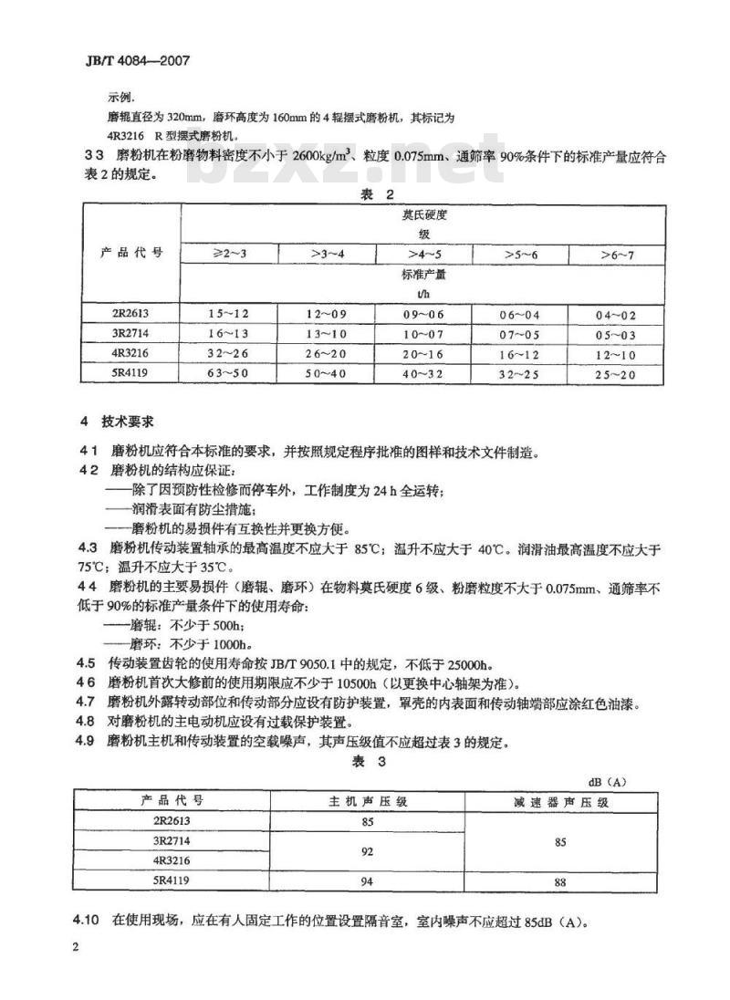 JB/T 4084-2007 R型摆式磨粉机