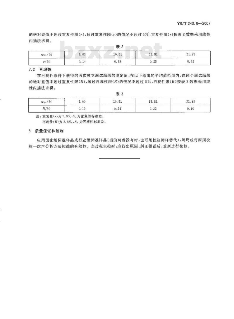 YS/T 240.6-2007 铋精矿化学分析方法 铁量的测定 重铬酸钾滴定法