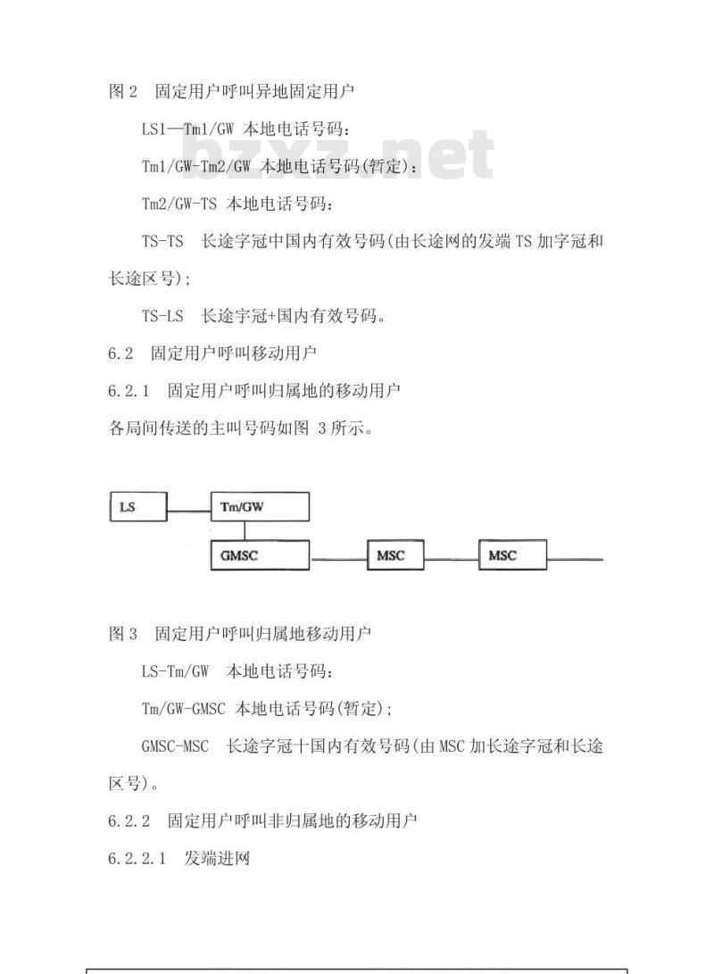 YD/T 1157-2001 网间主叫号码的传送