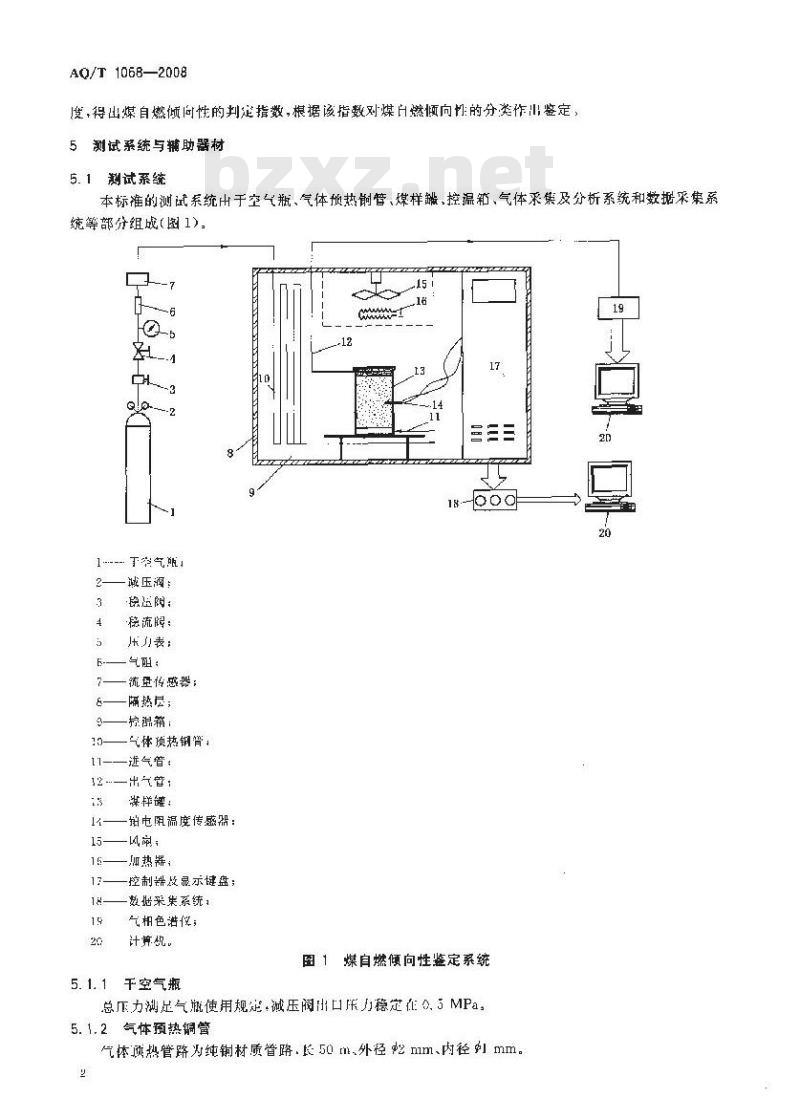 AQ/T 1068-2008 煤自燃倾向性的氧化动力学测定方法