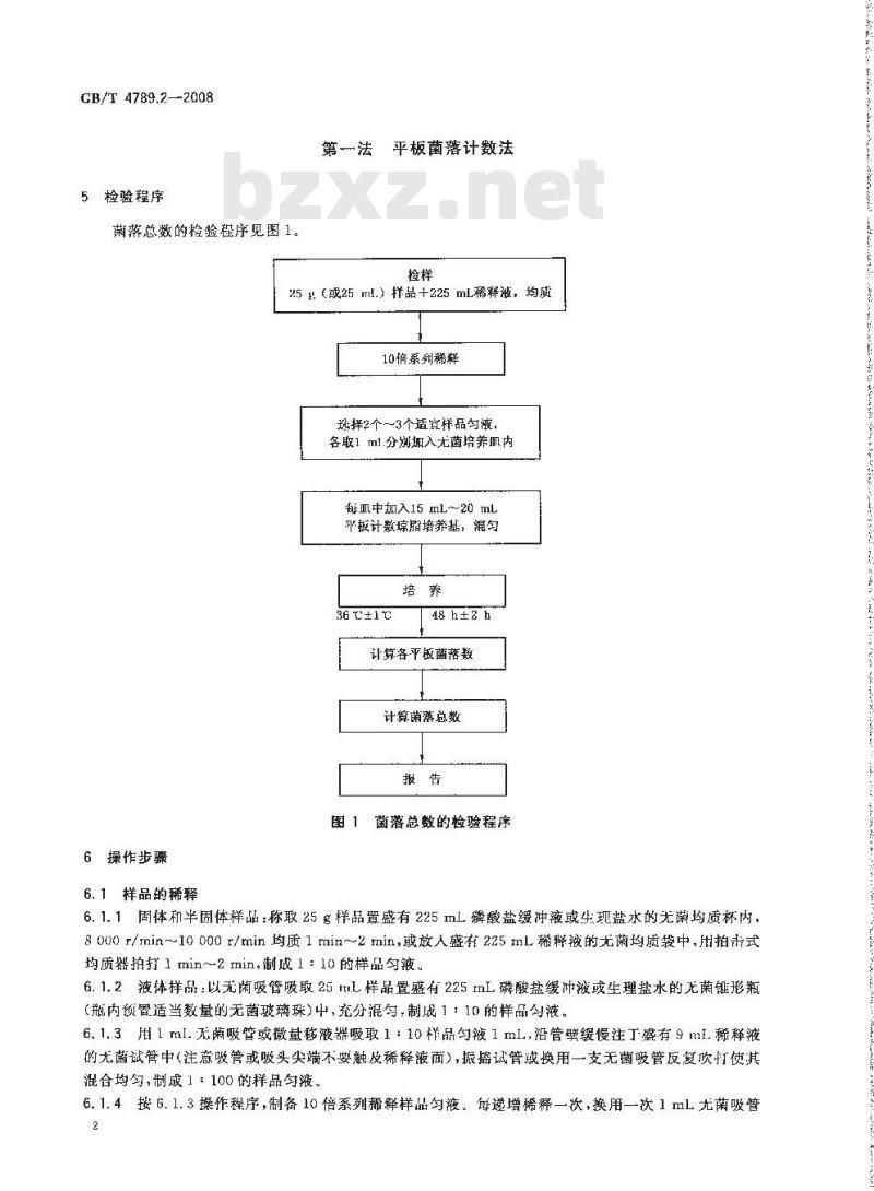 GB/T 4789.2-2008 食品卫生微生物学检验 菌落总数测定