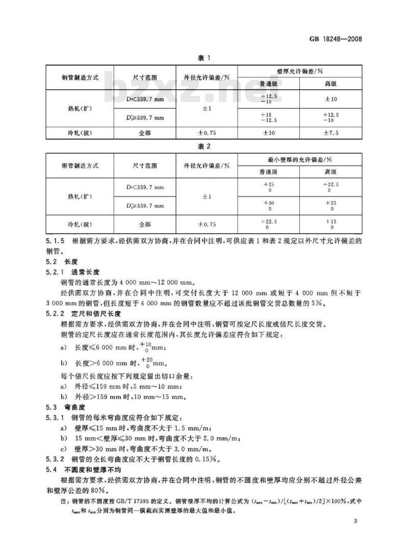 GB 18248-2008 气瓶用无缝钢管