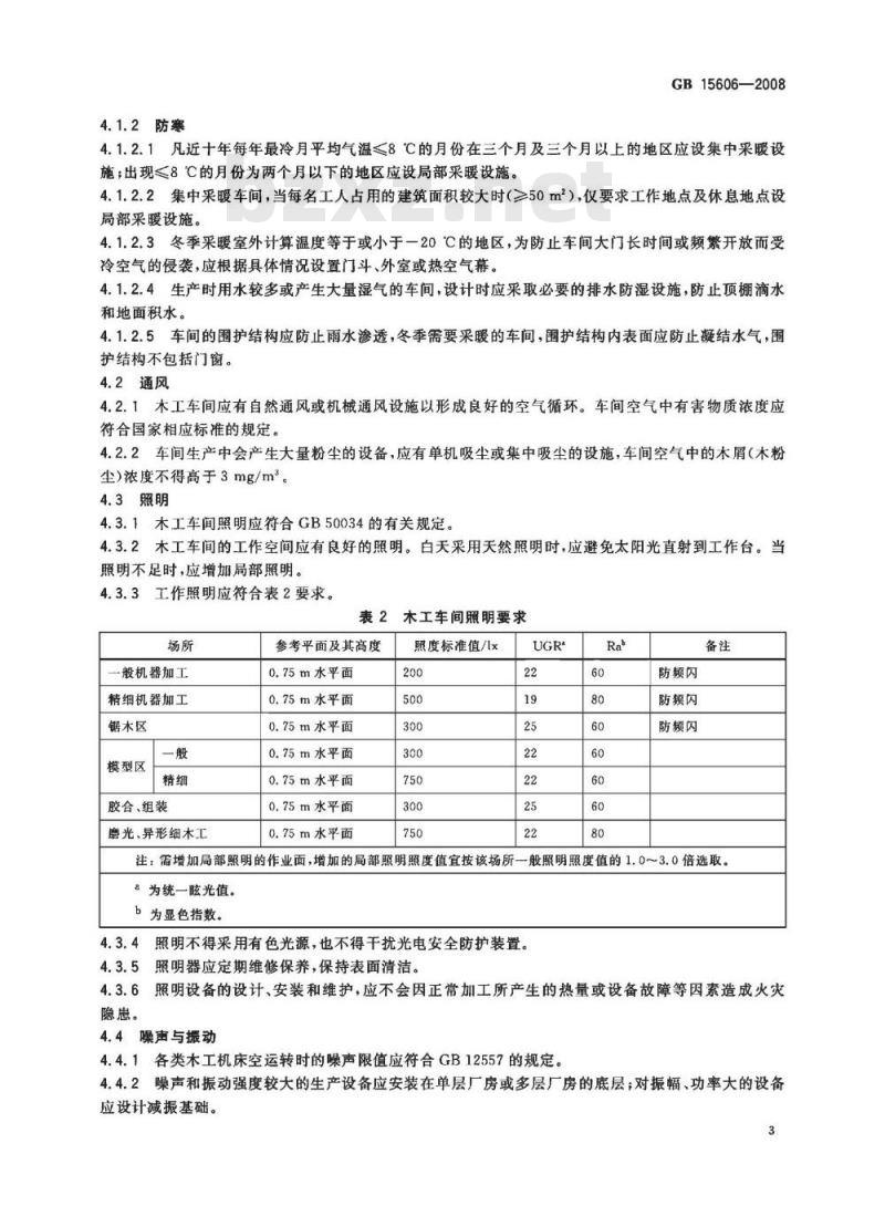 GB 15606-2008 木工(材)车间安全生产通则
