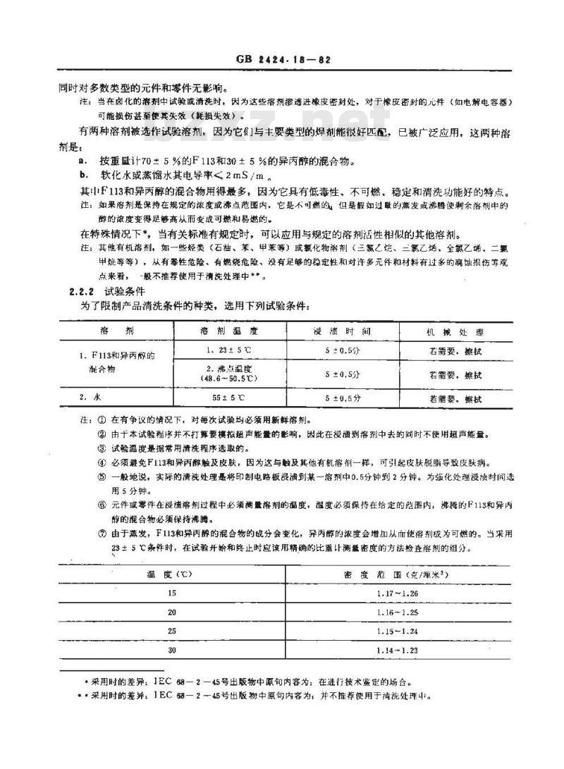 GB 2424.18-1982 电工电子产品基本环境试验规程 在清洗剂中浸渍试验导则