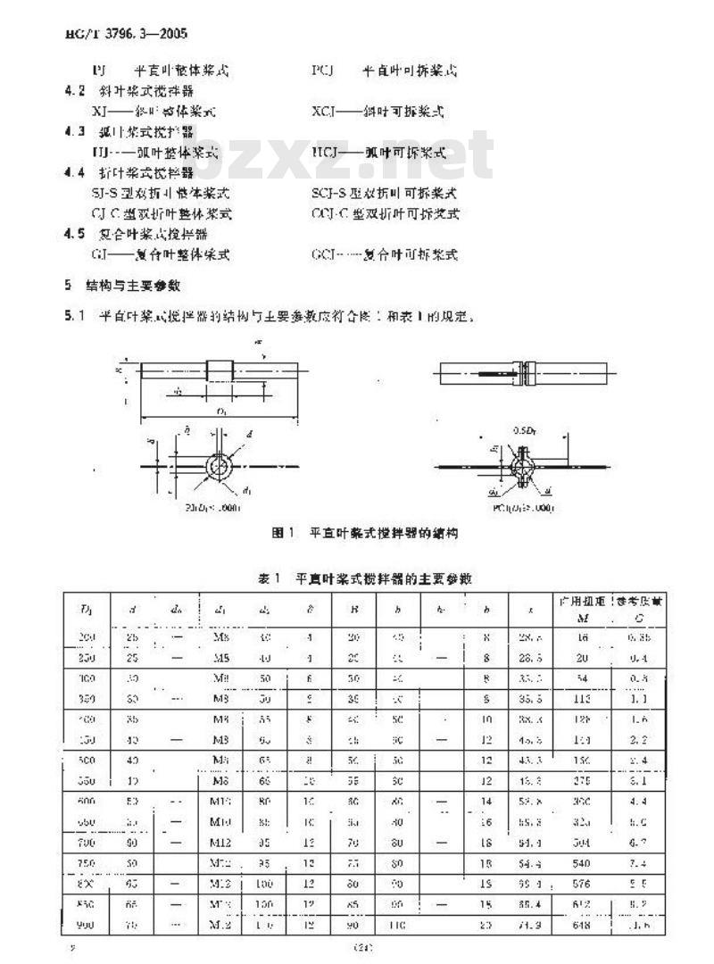 HG/T 3796.3-2005 桨式搅拌器