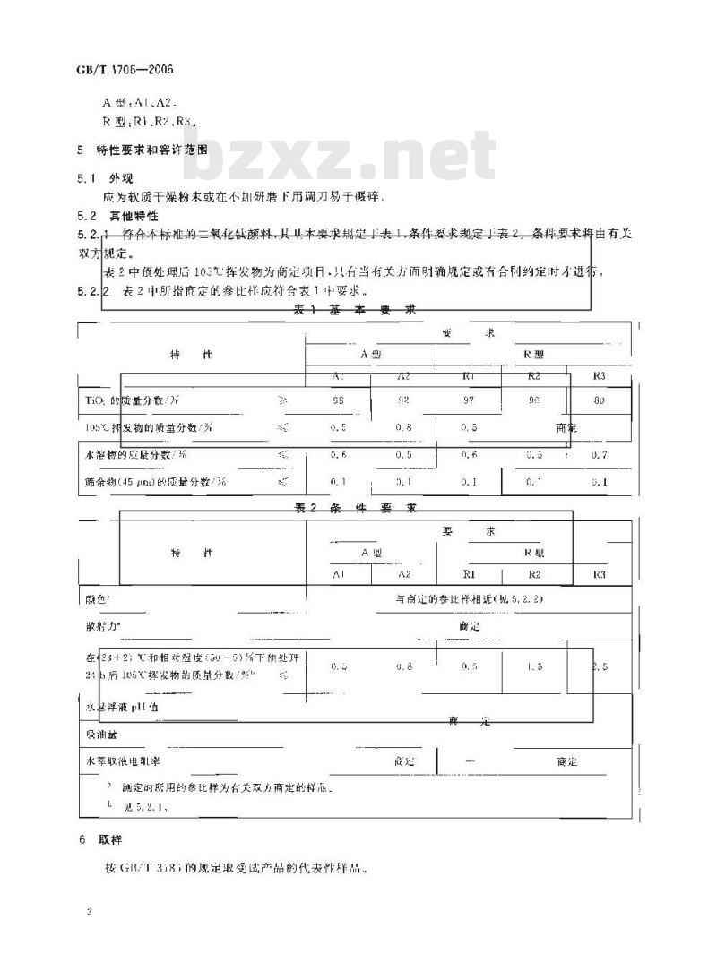 GB/T 1706-2006 二氧化钛颜料
