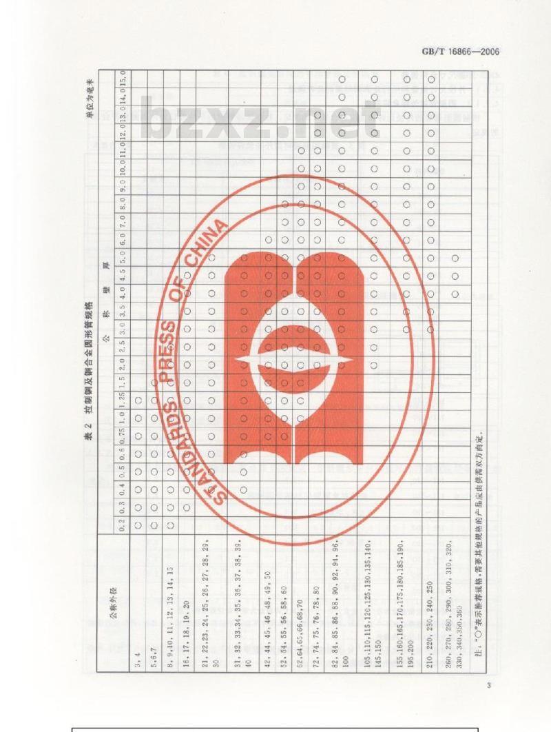 GB/T 16866-2006 铜及铜合金无缝管材外形尺寸及允许偏差